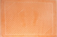 Полотенце махровое 50х70 "Ножки" гладкокрашеное (персиковый)