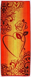 Полотенце махровое 50х120 "Роза с сердцем"