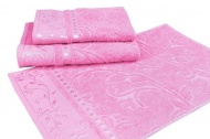Набор махровых полотенец-3 шт- №860 (розовый, 224)