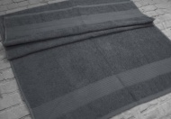 Полотенце махровое 70х130 бордюр №120 -пл. 350 гр/м²- (темно-серый, 615)