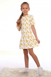 Платье детское "Бананы" (интерлок)