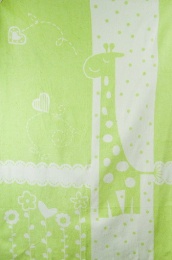 Одеяло детское байковое 100х140 АРТ: Чунга-чанга (цвет салатовый)