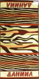 Полотенце махровое именное "Даниил" (коричневый цвет)
