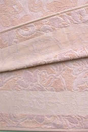 Полотенце махровое 70х130 Бамбук- "Цветочный" 4850 (вид 161, пудинг)