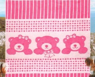 Одеяло детское байковое 100х140  АРТ: Трио (розовый)