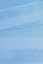 Полотенце махровое 70х140 бордюр №120-пл. 350гр/м²- (голубой, 607)