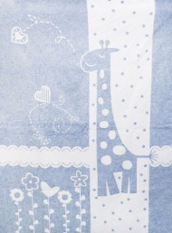 Одеяло детское байковое 100х140  АРТ: Чунга-чанга (цвет голубой)