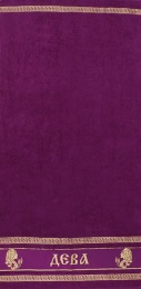 Полотенце махровое 70х140 "Дева" (фиолетовый, 701)