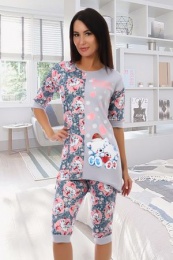 Пижама женская модель 3013 серый