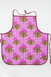 Фартук кухонный «Гигант» из вафельной ткани "Земляника" (розовый цвет)