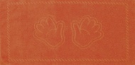 Полотенце 30х60 махровое "Ручки" (оранжевый)
