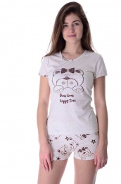 Пижама женская "Тэдди" (футболка+шорты)