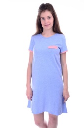 Платье женское "Кокетка" (голубая)