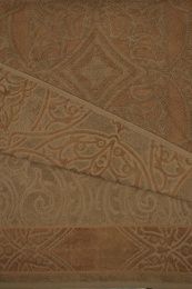Полотенце махровое 70х130 Бамбук- "Орнамент" 4845 (вид 86, сафари)