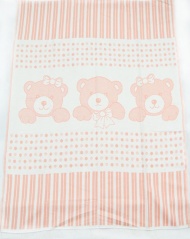 Одеяло детское байковое 100х140  АРТ: Трио (цвет светло - персиковый)