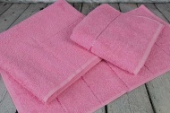 Набор махровых полотенец-3 шт- бордюр №02 (розовый, 224)