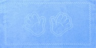 Полотенце 30х60 махровое "Ручки" (голубой)